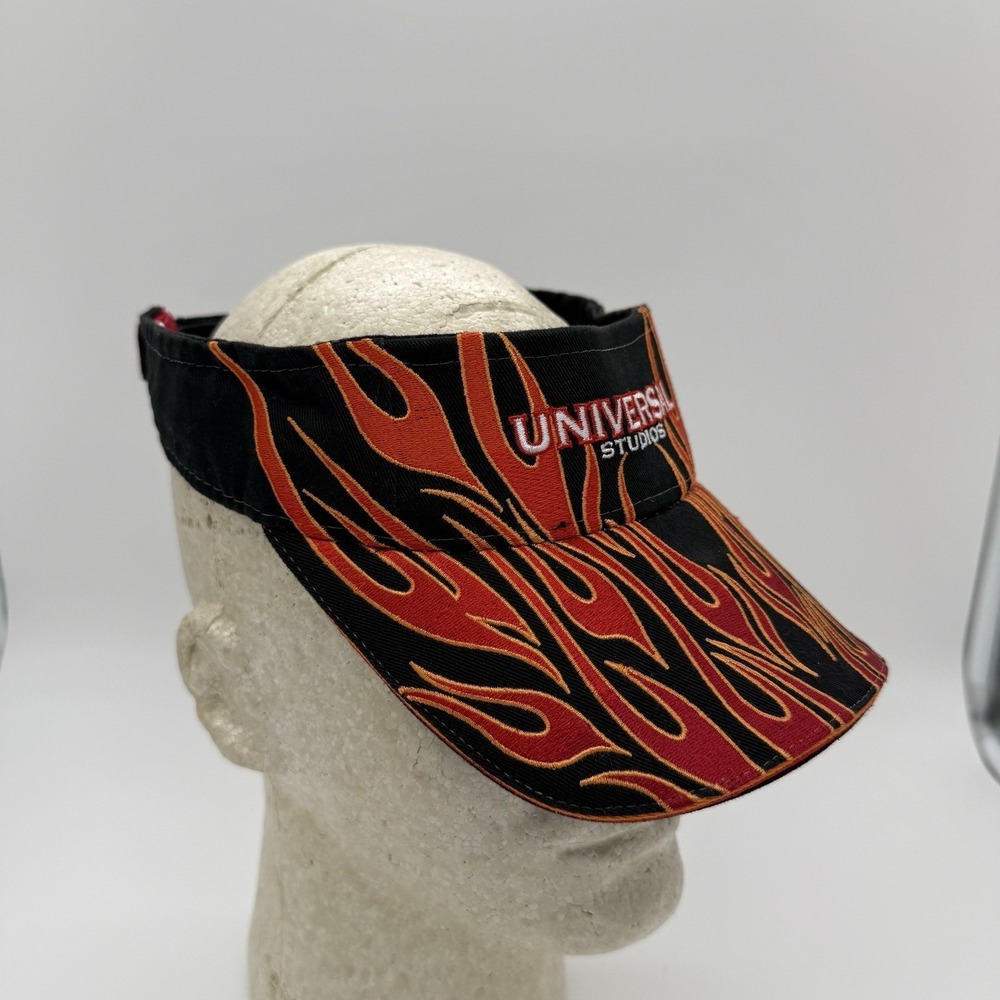 Universal Studios Florida Theme Park Flame‎ Fire Red Yellow Visor Hat